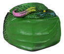 Hibernating Dragon Green Serpent Drake Small Stash Trinket Jewelry Box Figurine