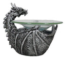 Birth Of Terra Silver Dragon Oil Burner Wax Tart Warmer Candle Holder Figurine