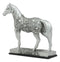 Ebros Equestrian Filigree Graceful Sauntering Silver Horse Statue 7.75" Long