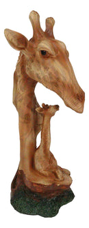 6.25"H Grasslands Savannah Graceful Giraffe Resting Figurine In Faux Wood Statue