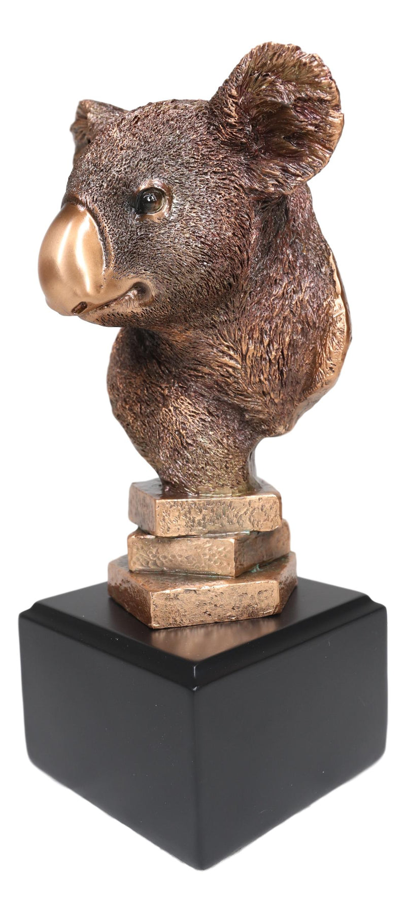 Ebros Exotic Australian Koala Bear Head Bust Statue In Bronze Electroplated Finish