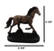 Rustic Western Country Sauntering Horse Rough Hand Textured Figurine With Base