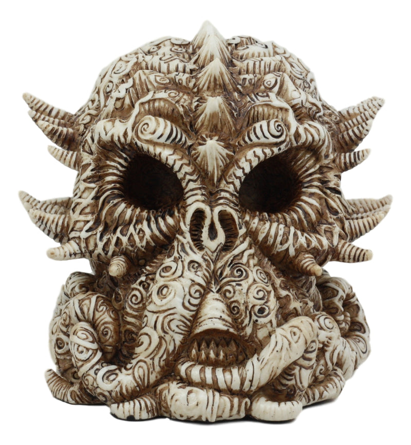 Ebros Mythological God Cthulhu Skull Statue 7" Long Alien Monster Kraken Octopus Decorative Figurine