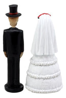 Ebros DOD Skeleton Bride & Groom With Rose Flower Bouquet Figurine