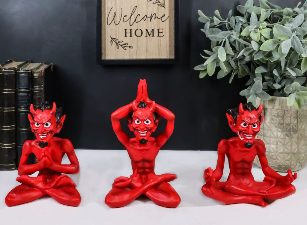 9 Hanging Demon Face Sai Holder - Red