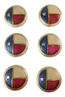 Set Of 18 Patriotic Western Rustic Texas Lone Star Flag Cabinet Door Pull Knobs