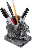 Ebros Gift Shenlong Spirit Dragon Orb Stationery Holder Figurine 4.75"H Office