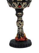 Death Horror Skeleton Bones In Inferno Hell Fire Wine Drink Goblet Chalice Cup