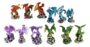 Ebros Ancient Mythical Fantasy Rune Elemental Dragon Figurine 12 Mini Collectible Set