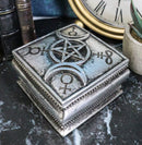 Triple Moon Goddess Occult Wicca Pagan Decorative Jewelry Box With Alchemy Runes