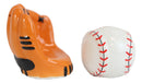 Ceramic Baseball With Glove Mitt Sports Salt And Pepper Shakers Figurine Set