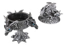 Ebros Dragon Trilogy Guarding Sleeping Wyrmling Decorative Jewelry Box Figurine