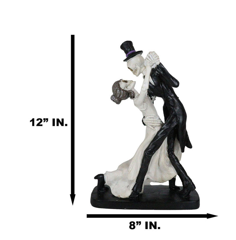 Day of The Dead Voxtrot Wedding Dance Skeletons Bride and Groom Couple Figurine