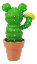 Bristles Cactus Bear In A Pot Figurine Whimsical Fairy Garden Succulent Decor