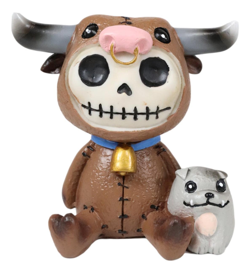 Ebros Furry Bones El Toro The Bull Skeleton Furry Bones Collectible Figurine 3" H