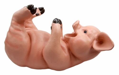 Countryside Bacon Porky Pig Swine Belly Hugging Wine Holder Figurine Sculpture