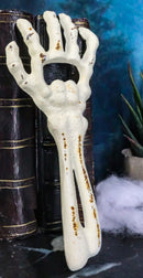 Pack of 2 Cast Iron Rustic White Bone Skeleton Arm Hand Beer Bottle Cap Opener