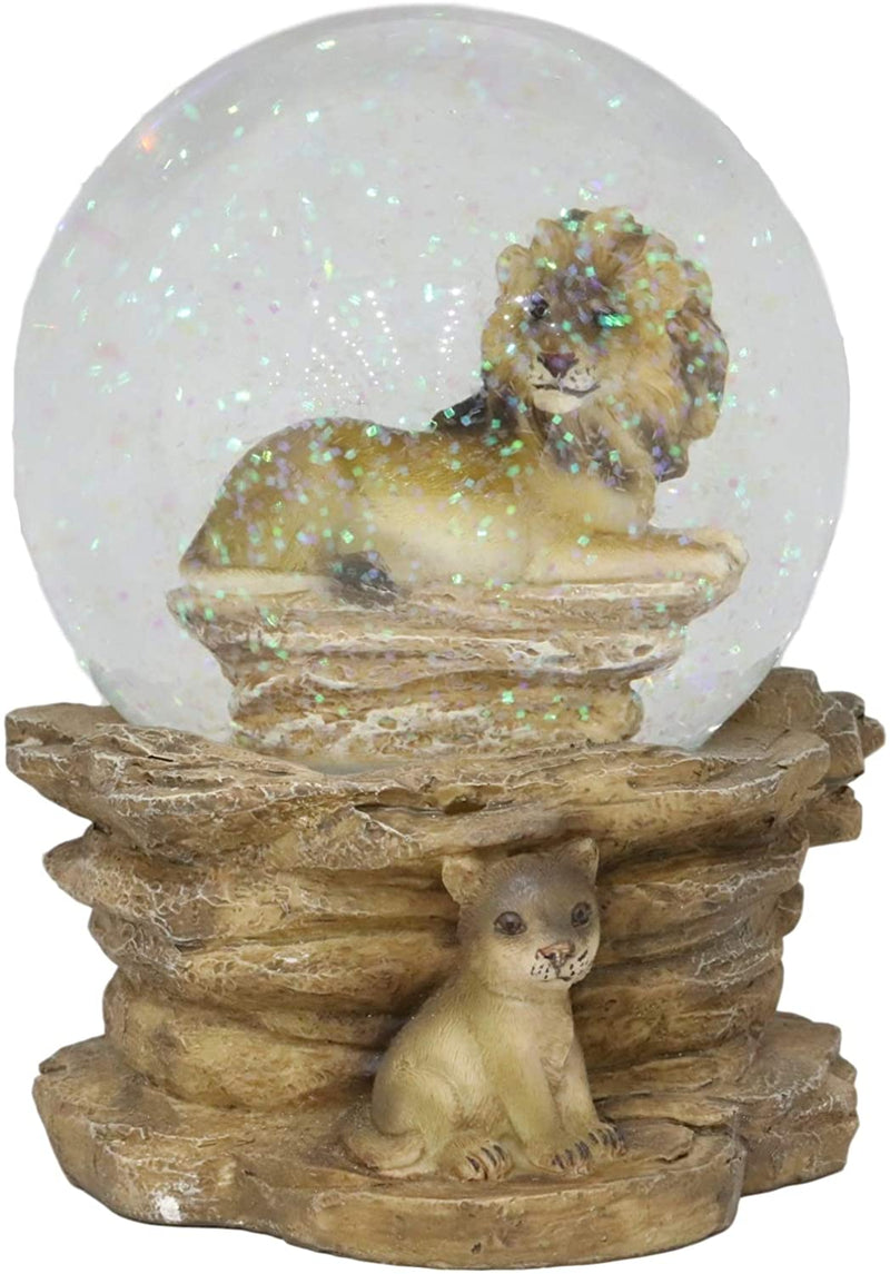 Wildlife Animal Lion King of Jungle Water Globe Collectible Water Ball Decor