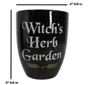 Wicca Witchcraft Ceramic Witch's Herb Garden Flowers Plant Planter Pot Holder