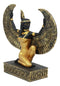 Ebros Egyptian Kneeling Goddess Maat with Open Wings Figurine 8.5" Long Decor Sculpture Collectible