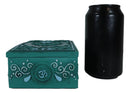 Feng Shui Zen Buddha Auspicious Ohm Symbol Lotus Mandala Flower Decorative Box