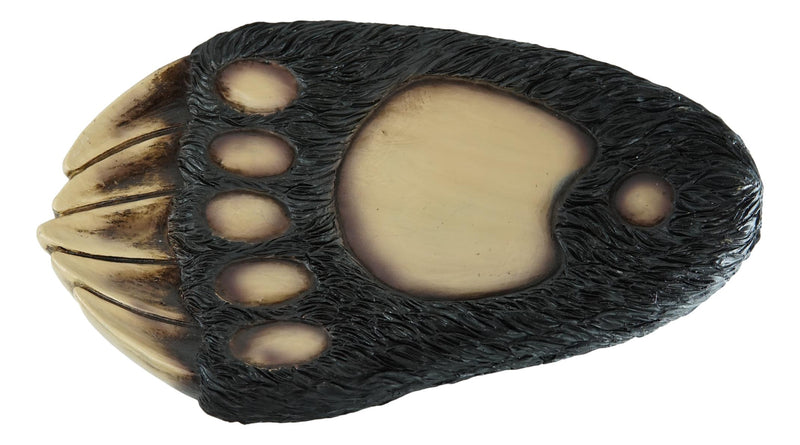 Rustic Large Black Bear Paw With Claws Fruit Platter Candy Treat Bowl Plate 12"W