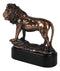 King Of The Jungle African Lion Pride Rock Scene Bronze Electroplated Figurine