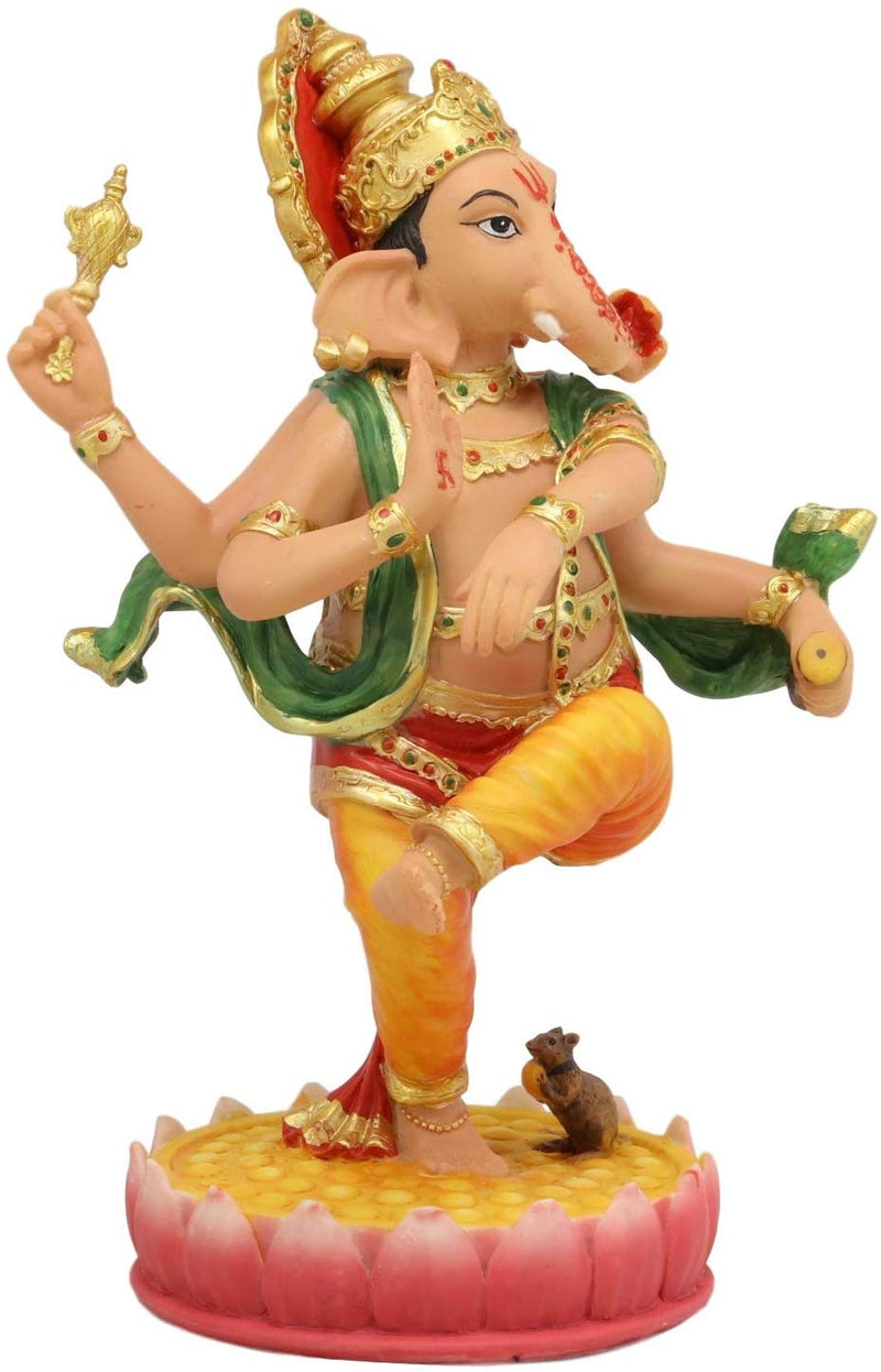 Gemstone Work 4 Inches Brass Dancing Ganesha Statue Figurine Idol Decor |  eBay