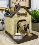 Pugsie Puppy Pug Dog In Doghouse Kennel Treat Bowl Stationery Pen Pencil Holder