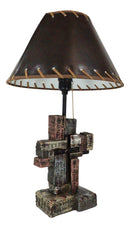 Rustic Western Christian Bible Scriptures Faith Hope Love Grace Cross Table Lamp