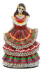 Day Of The Dead Traditional Red Gown Sugar Skull Dancer Statue Vivas Calacas