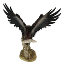 Large American Bald Eagle Swooping On Python Snake Decorative Patriotic Statue