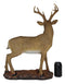 Large 8 Point Trophy Stag Buck Whitetail Deer Statue 26"H Forest Cabin Lodge