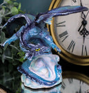 Blue Sky Wraith Storm Dragon On Giant Cloud Formation Decorative Small Figurine