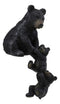 Ebros Whimsical Rustic Forest Black Mama Bear Pulling 2 Cubs Shelf Sitter Statue 11.75" High Woodland Cabin Lodge Decor Bears Figurine for Mantelpiece Fireplace Shelves Tables Decorative Home Accent