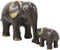 Ebros Brass Metal Safari Elephant Mother and Calf Bonding Scene Statue 9.25"L