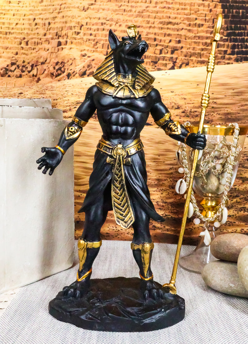 Ebros Egyptian Theme Anubis Holding Staff God of Aferlife & Dead Inpu Statue