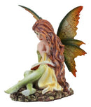 Once Upon A Time Summer Romance Bookworm Fairy In Radiant Yellow Dress Statue