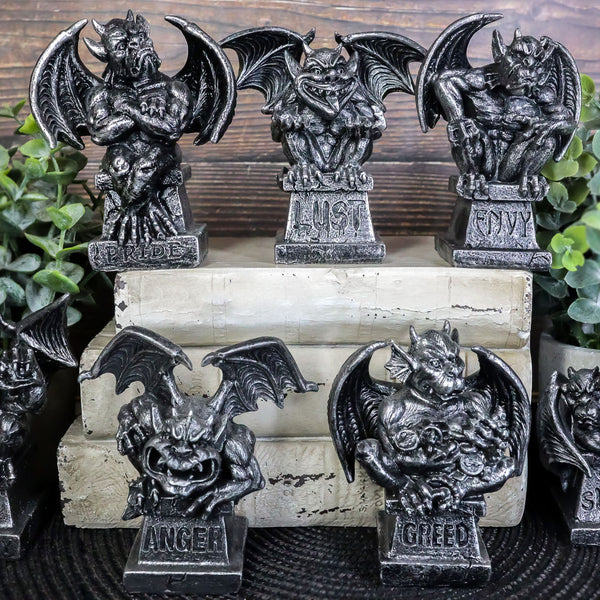 The Allegorical Seven Deadly Sins Gargoyle Figurine Set of 7