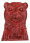 Ancient Egyptian Red Maahes Male Lion Hieroglyph Royal Amulet Mini Figurine