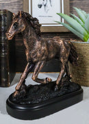 Rustic Western Country Sauntering Horse Rough Hand Textured Figurine With Base