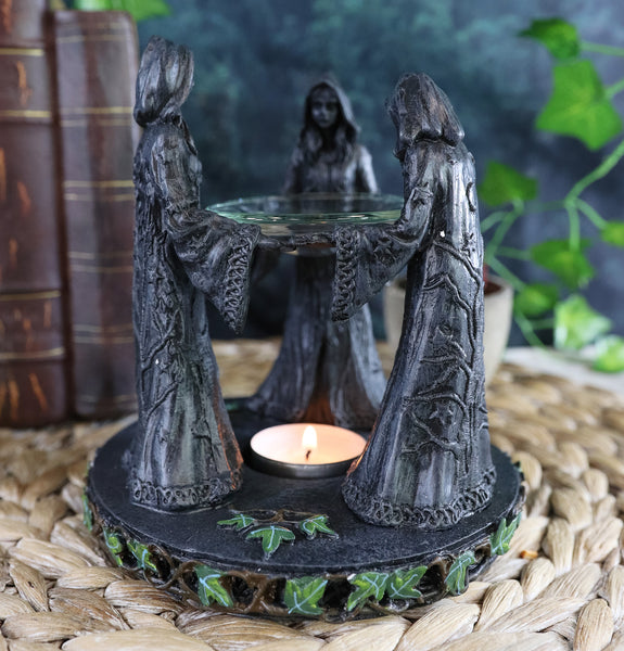 Triple Goddess buy Tealight Candle Holder Neutral Color