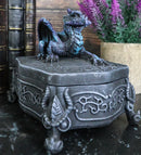 Fantasy Midnight Dragon Box Celtic Hour Of The Dragon Chest Jewelry Box Figurine