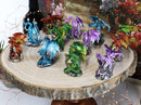 Ebros Ancient Mythical Fantasy Rune Elemental Dragon Figurine 12 Mini Collectible Set