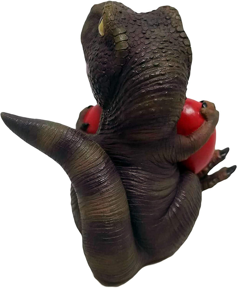 Ebros Prehistoric Passion T-Rex with Big Red Heart Tiny Hands Sign Figurine 6" H