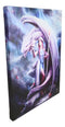 Ebros Anne Stokes Fantasy Dragon Mage Sorceress Wood Framed Canvas Wall Decor