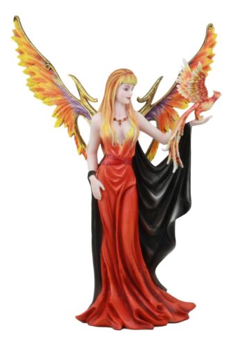 Nene Thomas Fire Goddess Elemental Fairy With Blood Phoenix Avatar Statue 15"H