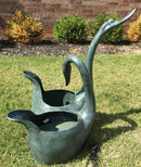 Graceful Mute Swan Lovers Bird Couple Water Fountain and Planter Garden Statue