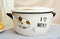 Pack Of 2 Calico Maneki Neko Lucky Cat Porcelain Kids Food Bowls W/ Lid 25Oz