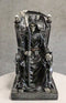 Ossuary Gothic Grim Reaper Seated On Skulls And Dragon Throne With Scythe Statue